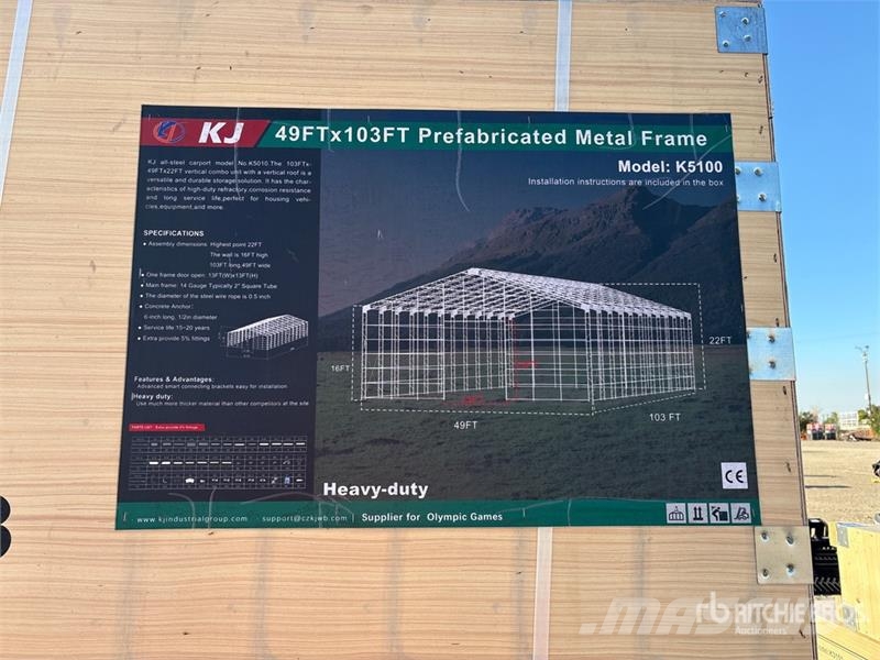 KJ K5100 103 ft x 49 ft Prefabricated Metal Frame (Un Overige aanhangers