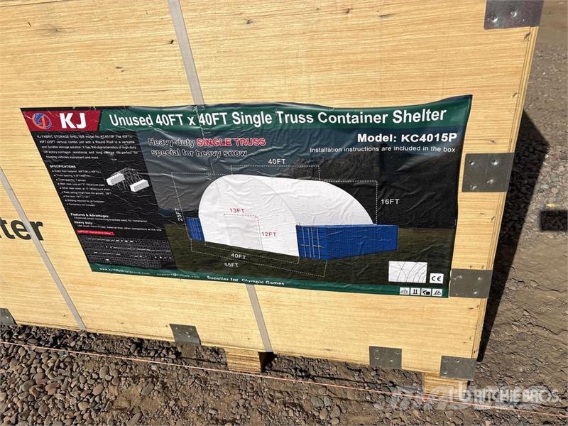 KJ KC4015P 40 ft x 40 ft Single Truss Container Shelt Construcción - Otros