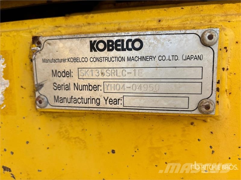 Kobelco SK135SR-LC Tracked Excavator Kāpurķēžu ekskavatori