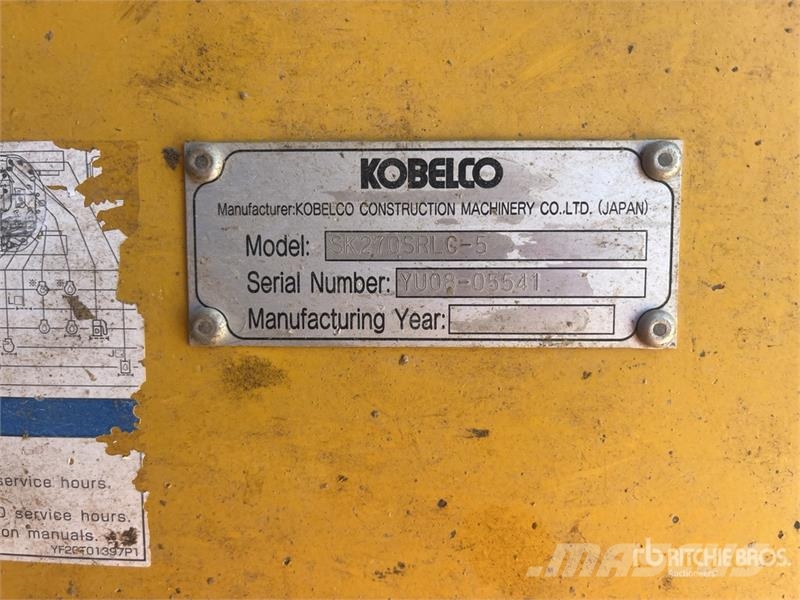 Kobelco SK270SRLC-5 Tracked Excavator Escavadoras de rastos