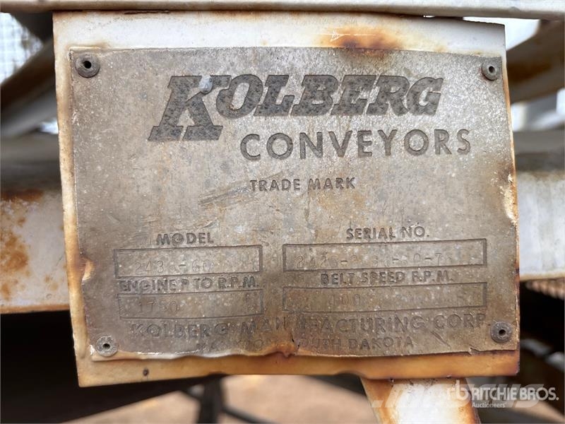 Kolberg 2436-60 36 in x 60 ft Portable Transfer Conveyor Građevinarstvo – ostalo