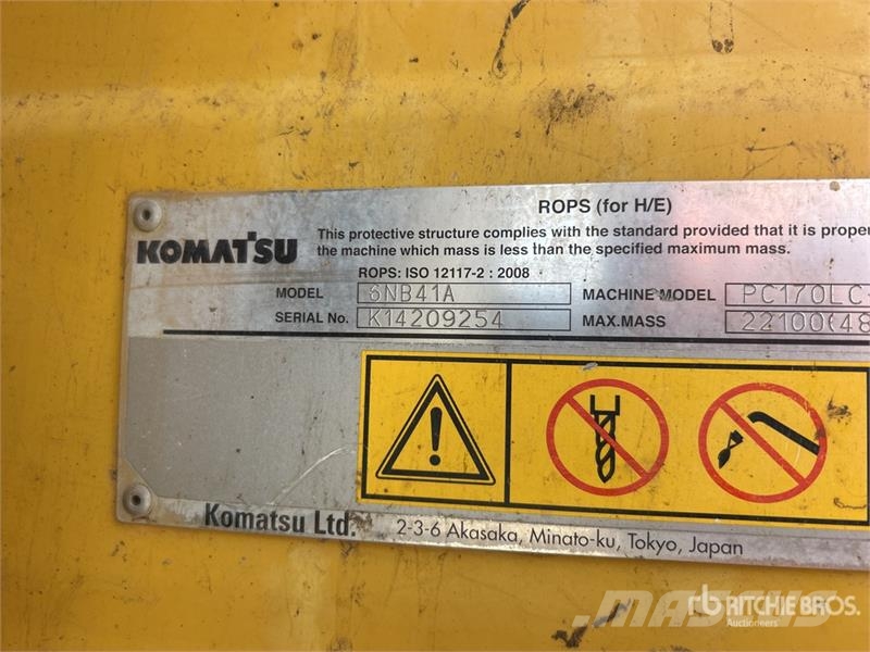 Komatsu PC170LC-10 Tracked Excavator Crawler excavators