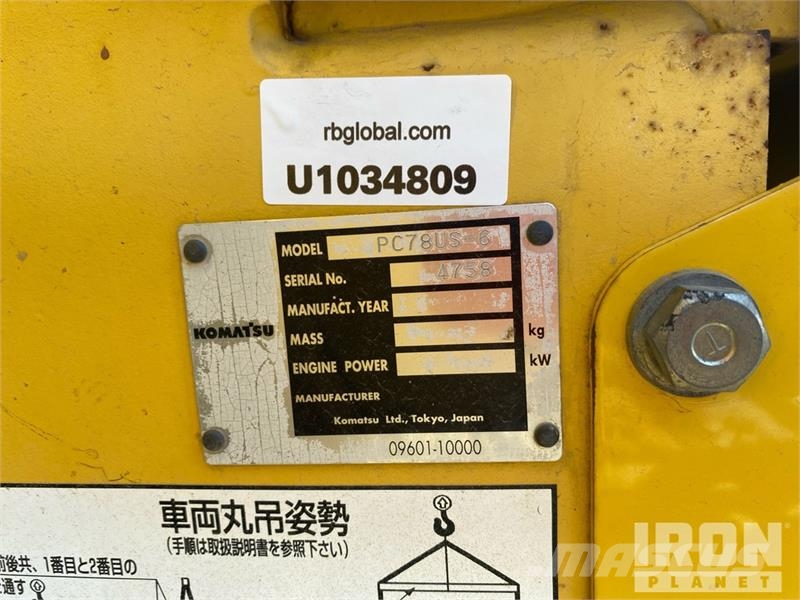 Komatsu PC78US-6 Tracked Excavator Верижен екскаватор