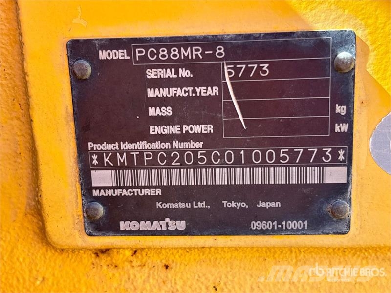 Komatsu PC88MR-8 Mini Excavator Mini ekskavatori < 7 t