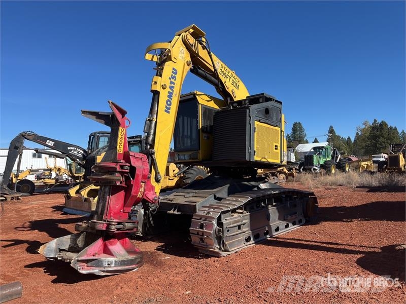 Komatsu XT445L-2 Leveling Track Feller Buncher قاطعات وجامعات الأشجار