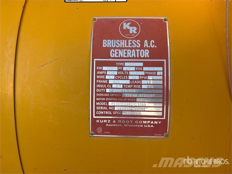 KR KG-250 200 kW Skid-Mounted Generator Set Dieselgeneratorer