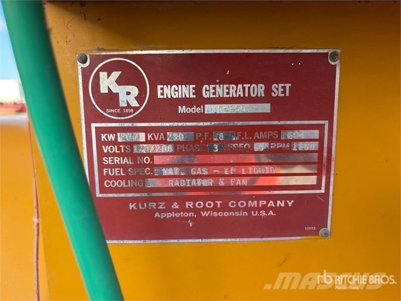 KR KG-250 200 kW Skid-Mounted Generator Set Dieselgeneratorer