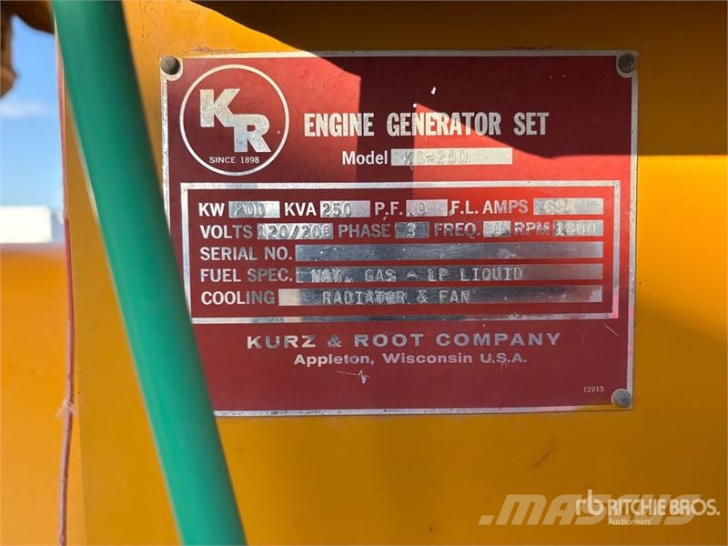 KR KG-250 200 kW Skid-Mounted Generator Set Dieselgeneratorer