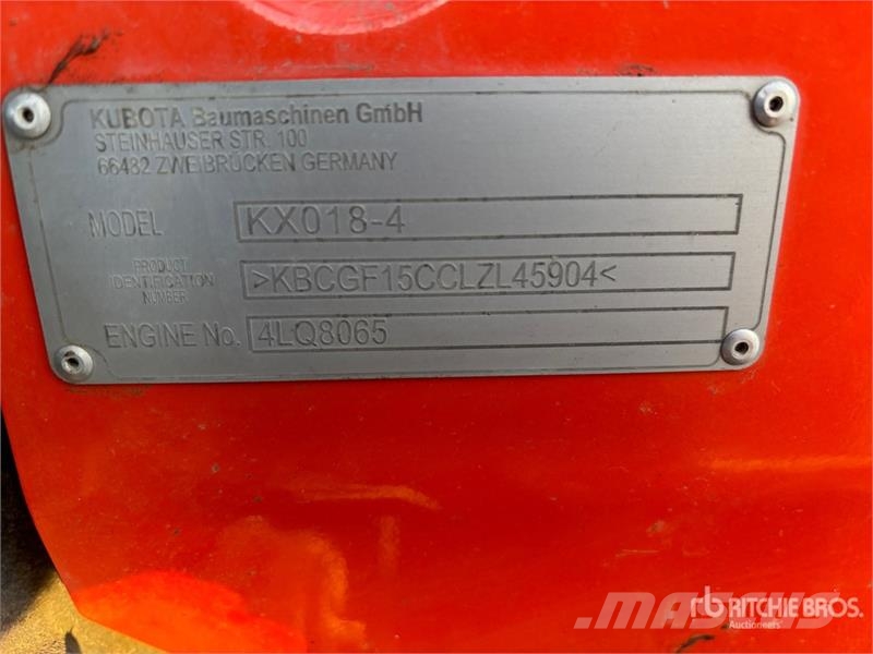 Kubota KX018-4 Minibagger < 7t