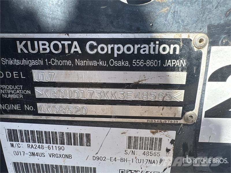 Kubota U17 Minibagger < 7t
