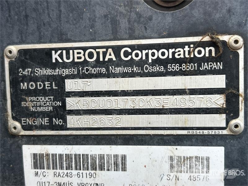 Kubota U17 Miniescavadeiras < 7t (Mini escavadeiras)