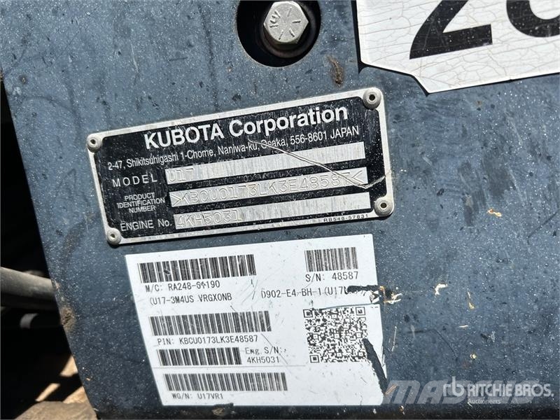 Kubota U17VR1 Mini Excavator Mini excavators < 7t (Mini diggers)