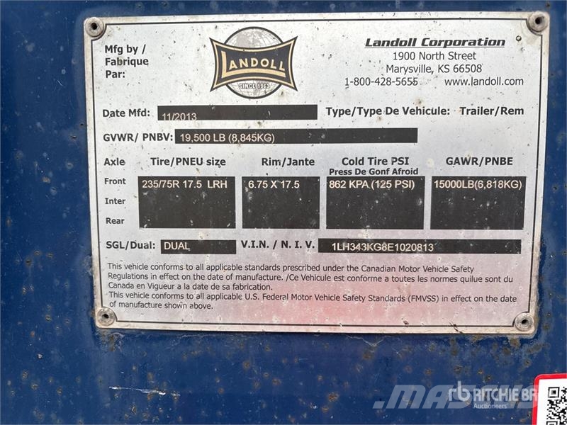 Landoll 24 ft S/A Gooseneck Equipment Trailer Auto pārvadāšanas treileri
