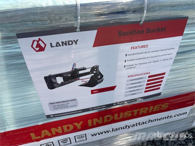Landy FHA-12IN-MP1220 12 in Skid Steer Backhoe (Unused) Utovarne korpe