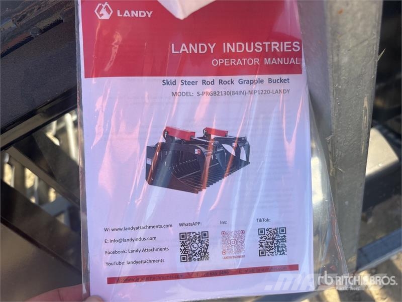 Landy PRGB84 84 in Rock Skid Steer Grapple Bucket (Unuse Pinzas