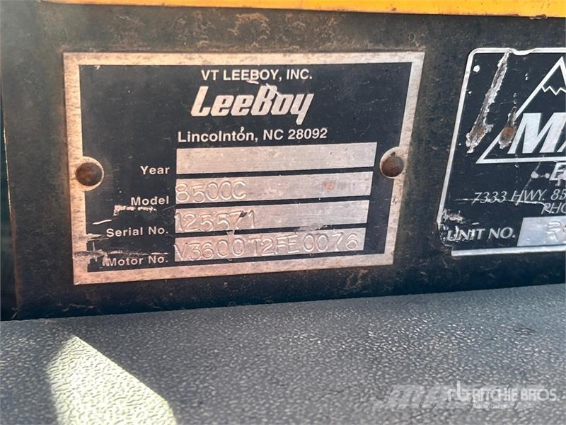LeeBoy 8500C Track Asphalt Paver Pavimentadoras de asfalto