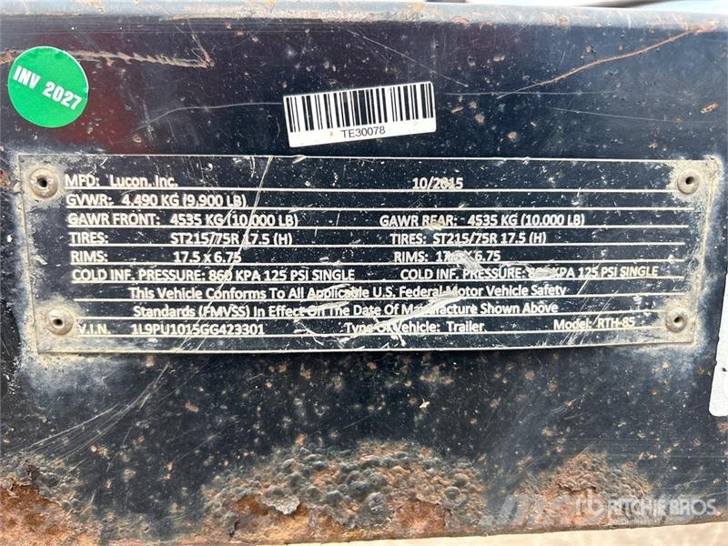 Lucon RTH-85 S/A (1) Reel Trailer Otros remolques