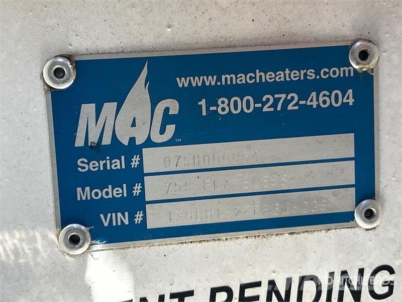 MAC 750 Ground Heater Dispositivi di riscaldamento / scongelamento