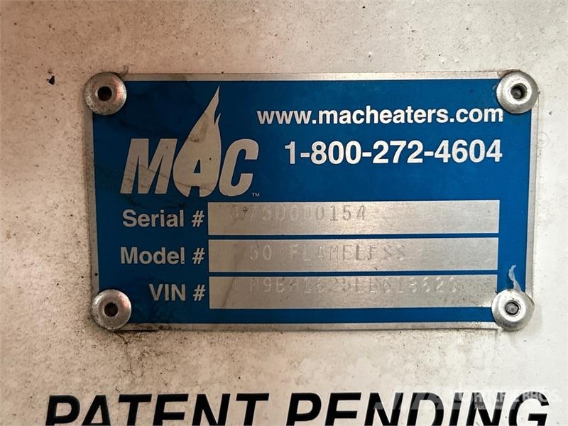 MAC 750 Ground Heater 가열 및 해동 장비