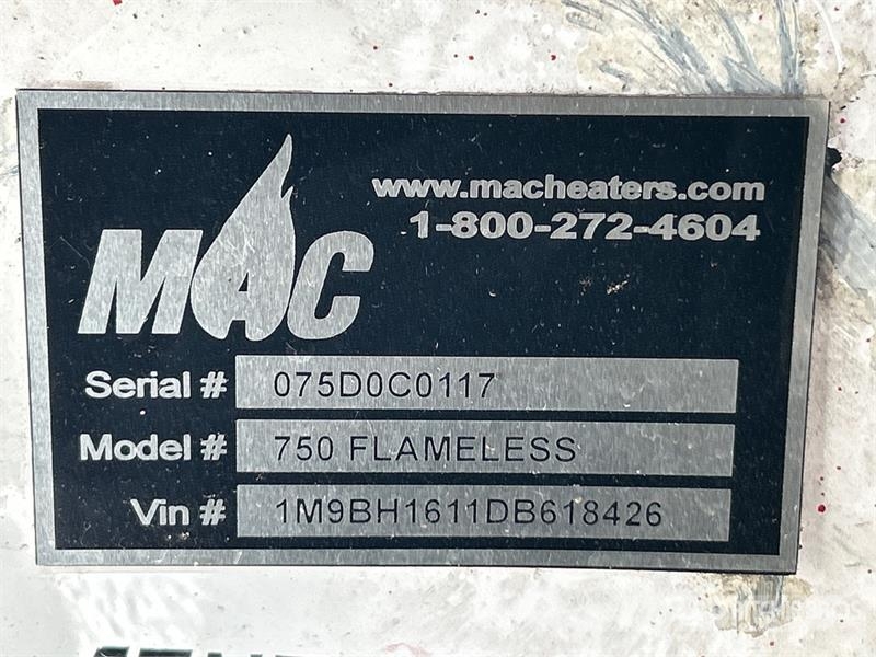 MAC 750 Space Heater Sildīšanas un atkausēšanas iekārtas