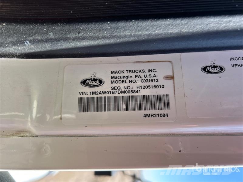 Mack CXU612 4x2 Hooklift Truck Kotalni prekucni tovornjaki