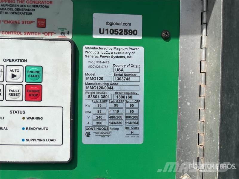 Magnum MMG120 Diesel Generators