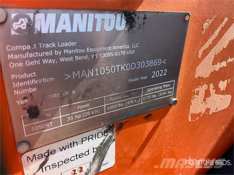 Manitou 1050RT Compact Track Loader Kompaktlaadurid