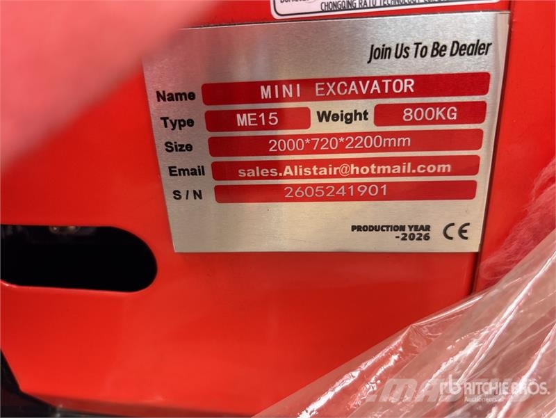 ME15 Mini Excavator (Unused) Minigraafmachines < 7t