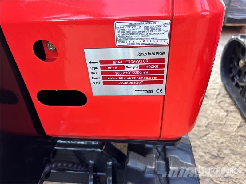  ME15 Mini Excavator (Unused) حفارات صغيرة أقل من 7 طن (حفارات صغيرة)