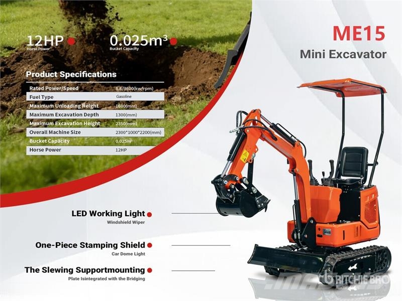ME15 Mini Excavator (Unused) Mini Escavadoras <7t