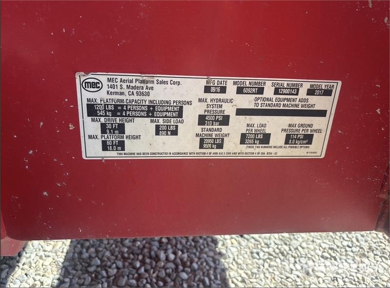 MEC 6092RT Makasli platformlar