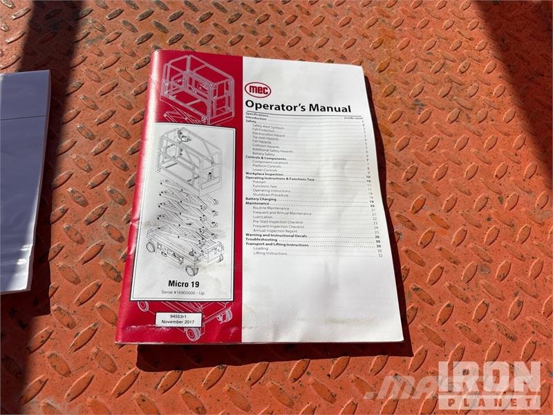 MEC MICRO 19 Electric Scissor Lift Škarjaste dvižne ploščadi