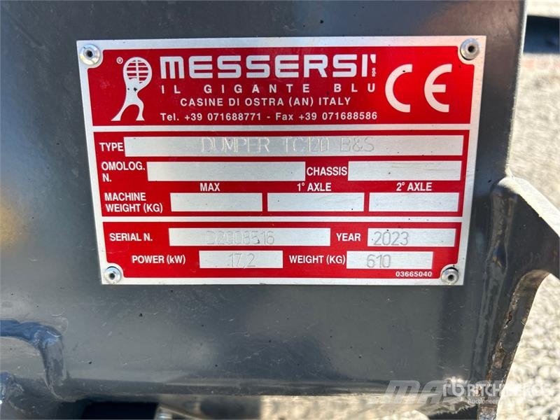 Messersi TC120 1.32 ton Stand-On Mini Crawler Dumper Ne cestni demperji