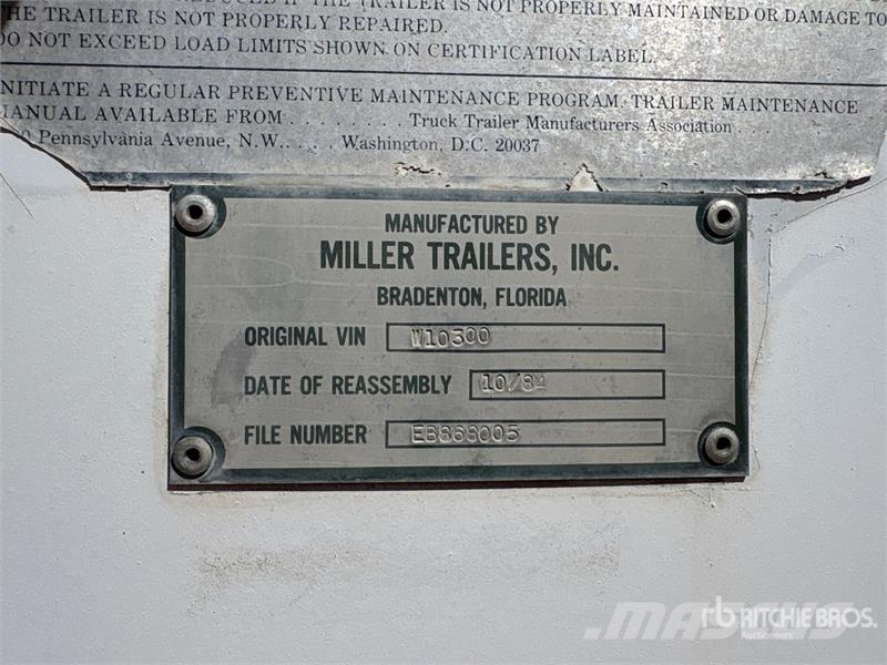 Miller 45 ft x 102 in T/A Van Trailer Kapali kasa treylerler