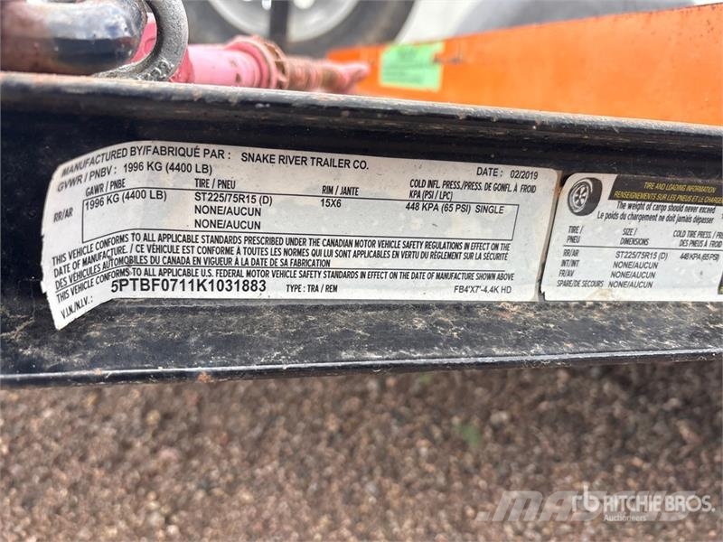 MMDI 410LPT 7 ft S/A Equipment Trailer Oprijwagen