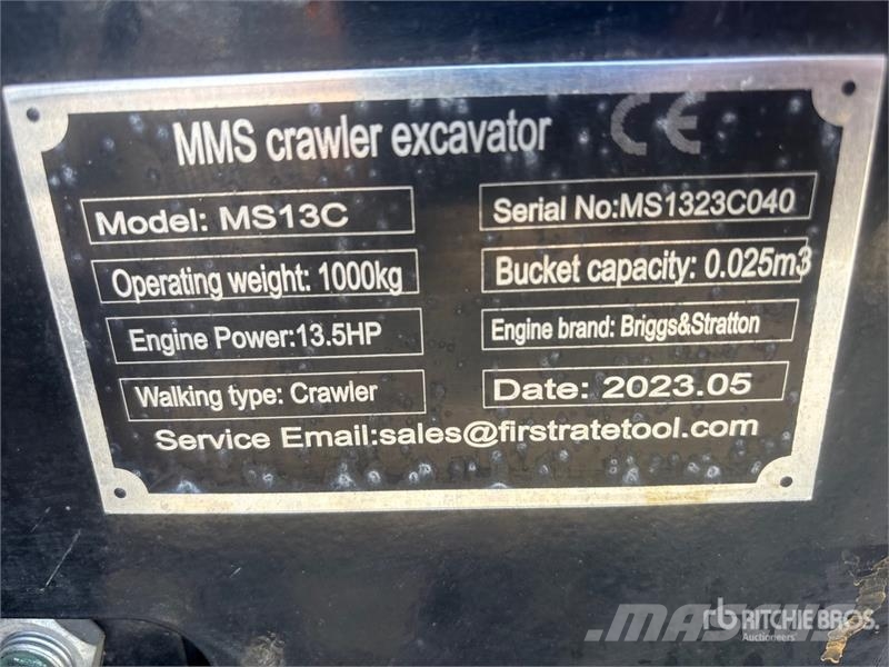 MMS MS13C Mini Excavator Mini ekskavatori < 7 t