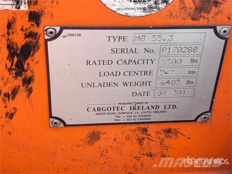 Moffett 5500 lb 3x3 Truck Mounted Forklift Kravas mašīnām piestiprināmie pacēlāji