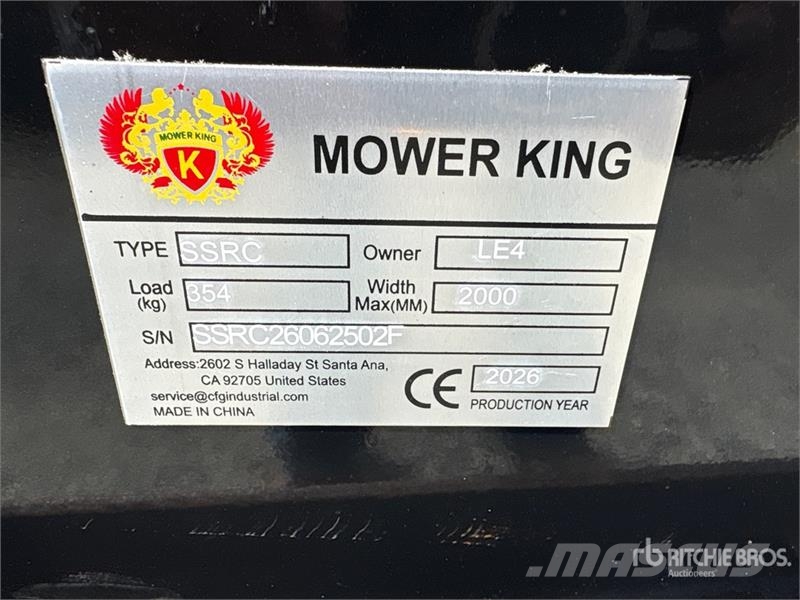 Mower King SSRC 72 in Skid Steer Brush Cutter (Unu Sekačky namontované a tažené