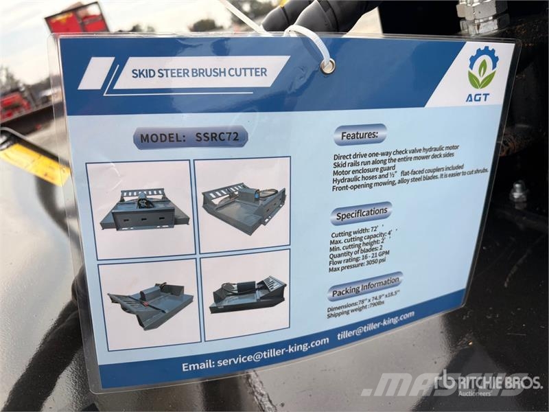 Mower King SSRC 72 in Skid Steer Brush Cutter (Unu Sekačky namontované a tažené