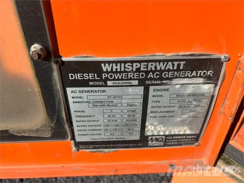 MQ Power 25 kVA Skid-Mounted Generator Set Generadores diésel