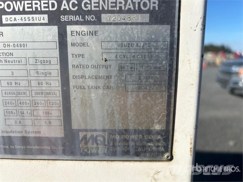 MQ Power DCA-45SSIU4 36 kW Mobile Generator Set Generadores diésel