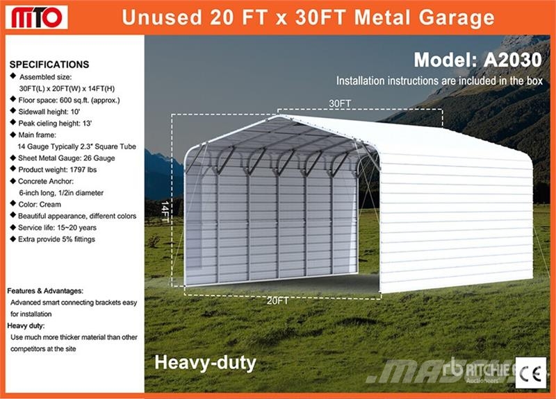 MTO A2030 20 ft x 30 ft Enclosed (Unused) Čelični okviri za građevine