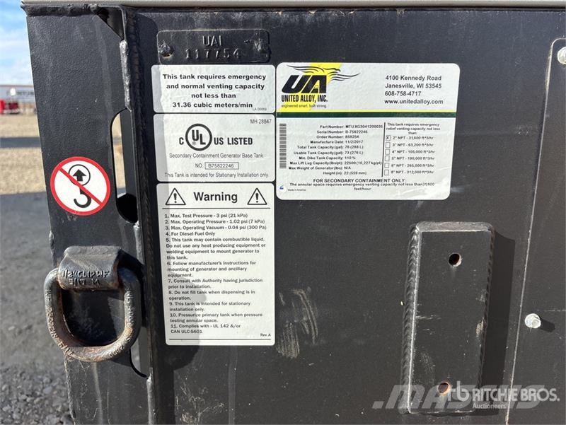 MTU ONSITE ENERGY DG04RZ055V1M00001 20 kW Skid-Mounted Dizelski agregati