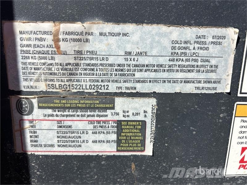 MultiQuip DCA-125SSIU4F 100 kW Mobile Generator Set Dyzeliniai generatoriai