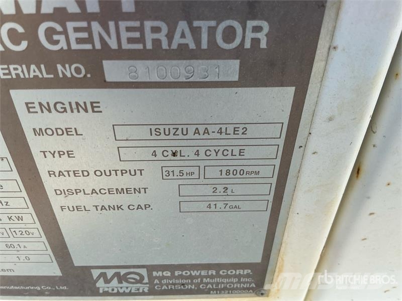 MultiQuip DCA-25US1 25 kVA Generator Set Dizelski agregati