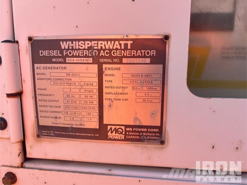 MultiQuip DCA-45SSIUII Diiselgeneraatorid
