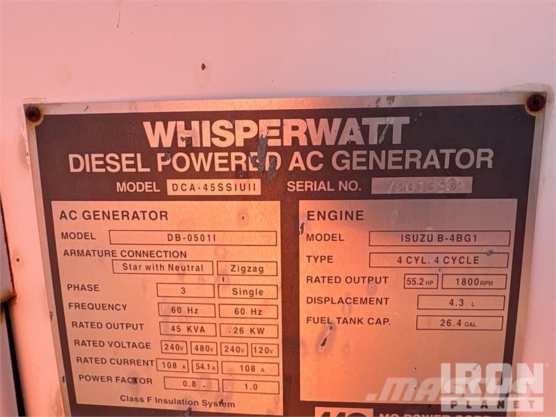 MultiQuip DCA-45SSIUII Diiselgeneraatorid