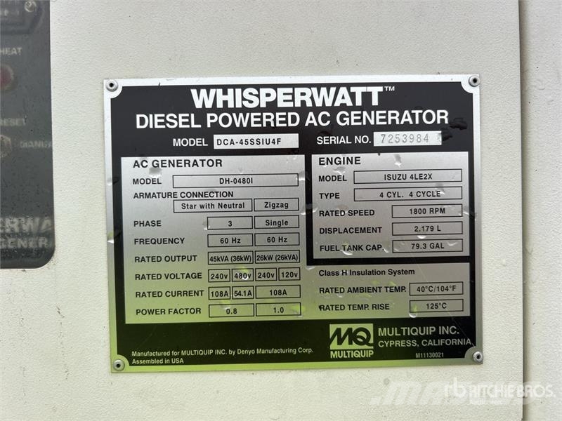MultiQuip DCA45SSIU4F Generadores diésel