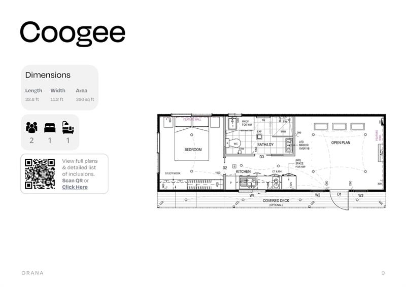 Orana Coogee 2 Unit 34 ft 0 in x 13 ft 6 in 2 Pers Outros componentes