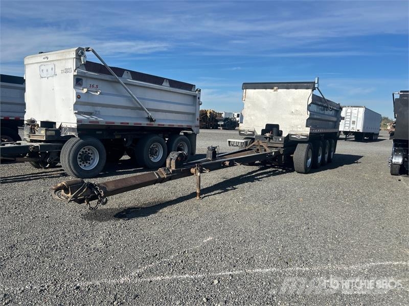 Pioneer 17 ft 6 in Quad/A Turntable Pup Dump Trailer Самоскиди